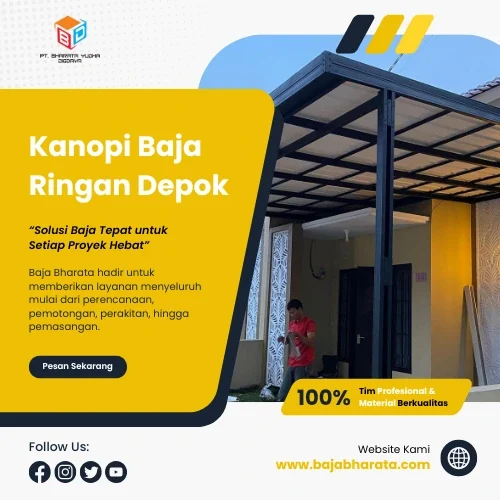 kanopi baja ringan depok