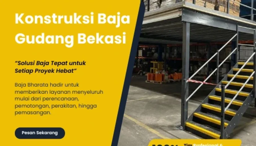 konstruksi baja gudang bekasi